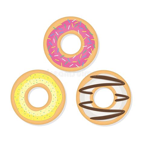 Donut Vector Set Stock Vector Illustration Of Bakery 141747978