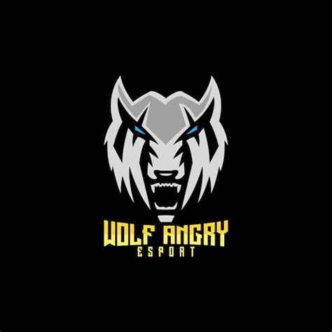 Premium Vector Wolf Angry Logo Design Mascot