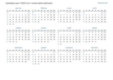 Calendario Per Il 2023 Con Settimane Stampa E Scarica Il Calendario