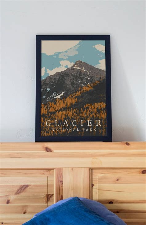 Glacier National Park Poster 11x17 18x24 Etsy