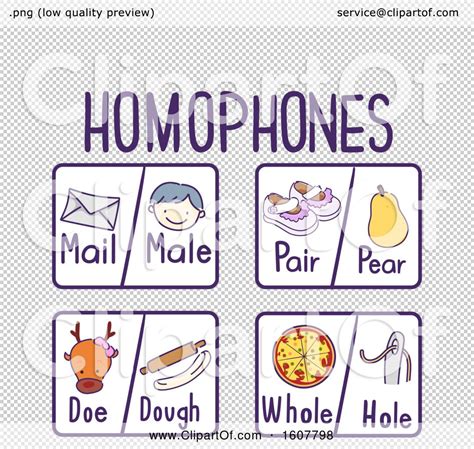 Examples Of Homophones Clipart By Bnp Design Studio 1607798