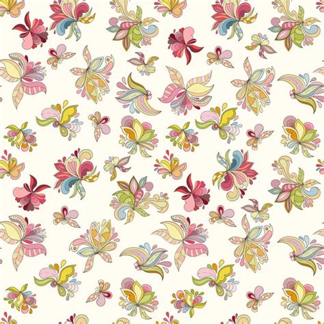 Hand Drawn Seamless Flower Pattern Stock Vector Image By ©mespilia