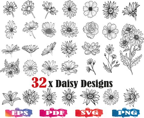 Daisy Clipart Daisy PNG Daisy SVG Floral Svg Designs Flower Clipart