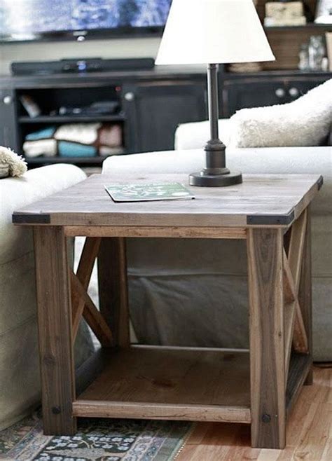 25 Diy Side Table Ideas With Lots Of Tutorials 2017 Rustic End Tables