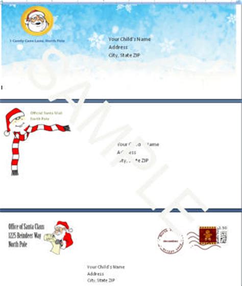 Free download & print letter to santa claus envelope template santa sleigh 4. Complete Santa Letter Template Package | Santa Letter Templates.com