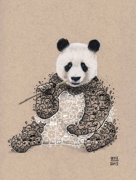 Image Of Panda Doodle Print Doodle Drawings Doodles Doodle Art