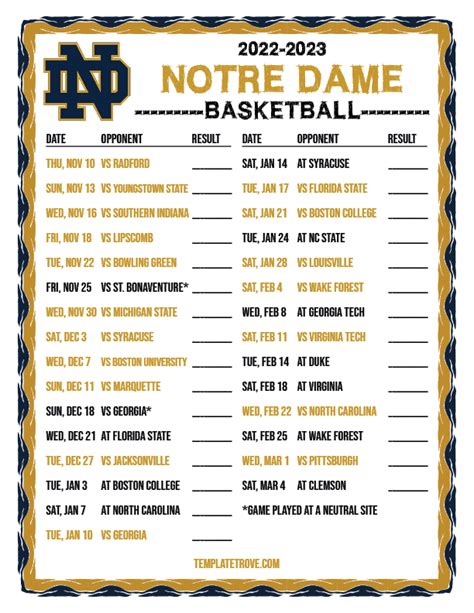 College Basketball Schedules Acc