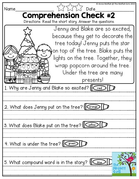 Free Christmas Reading Passages For 2nd Grade Brian Harringtons