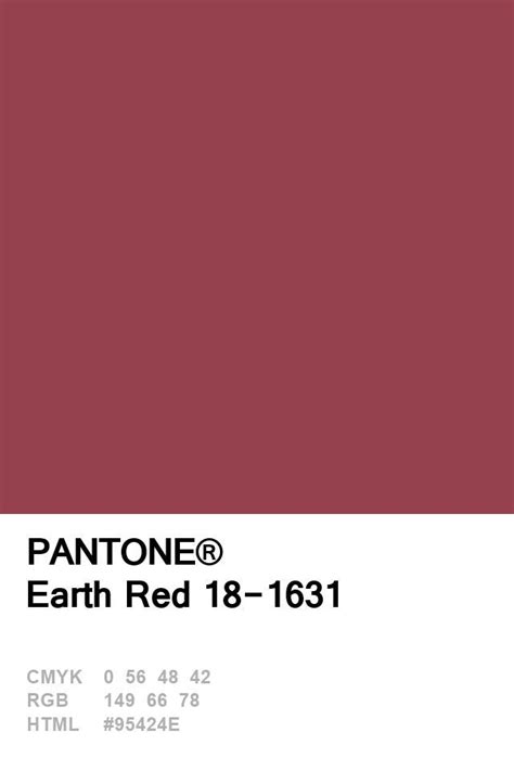 Pantone Earth Red 18 1631 Colour Of The Day 09 January Samt Sessel