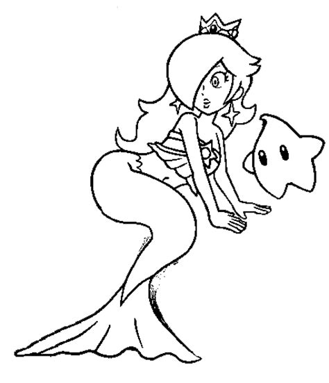 She can be unlocked by having a save file for super mario galaxy and racing in 50 races, or the player can attain at least a 1 star rank for all mirror grand prix cups. Mermaid Rosalina for coloring. by PrincessDaisyFloral on DeviantArt