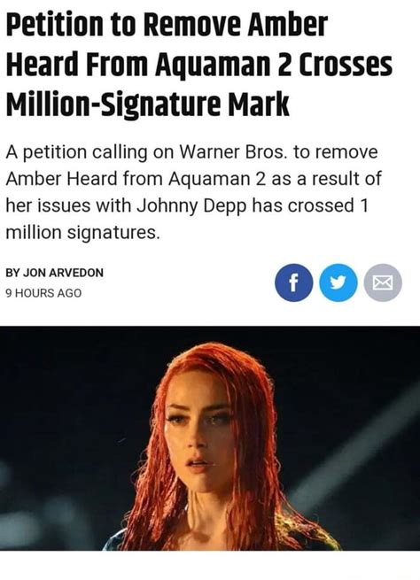 The Internet Can Make A Difference Petition To Remove Amber Heard From Aquaman Crosses