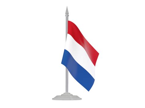Flag With Flagpole Illustration Of Flag Of Netherlands