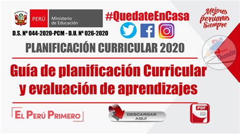 PlanificaciÓn Curricular 2020 Guía Para La Planificación Curricular Y