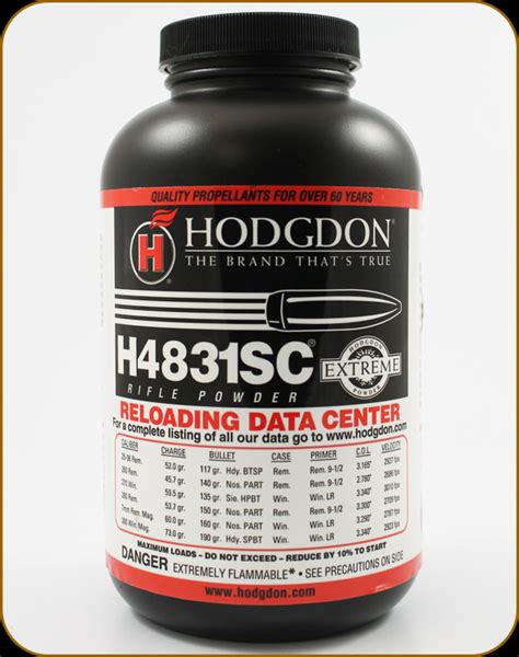 Hodgdon H4831sc Extreme Smokeless Rifle Powder Short Cut 1lb