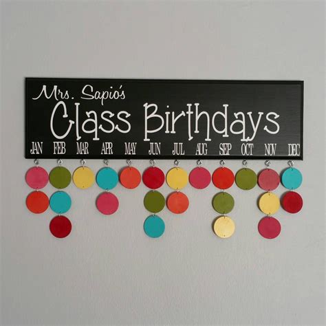 Class Birthdays Calendar Teacher Classroom By Jackiescraftshop