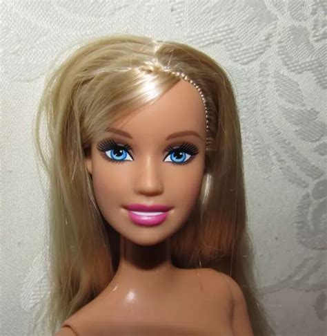 Mattel Nude Barbie Doll Pinkaccino Shopping Blonde Hair Blue Eyes
