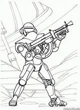 War Spaceguard Futuristic sketch template