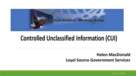 Ppt Cui Controlled Unclassified Information Powerpoint Presentation