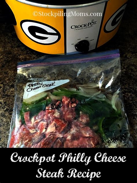Add to slow cooker along with remaining ingredients except for cheese. Crockpot Philly Cheese Steak Recipe
