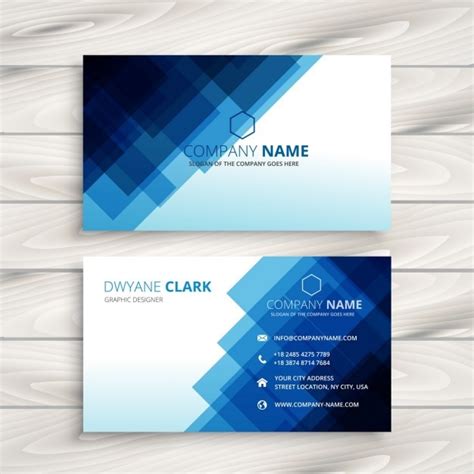 Free Vector Abstract Blue Business Card Template