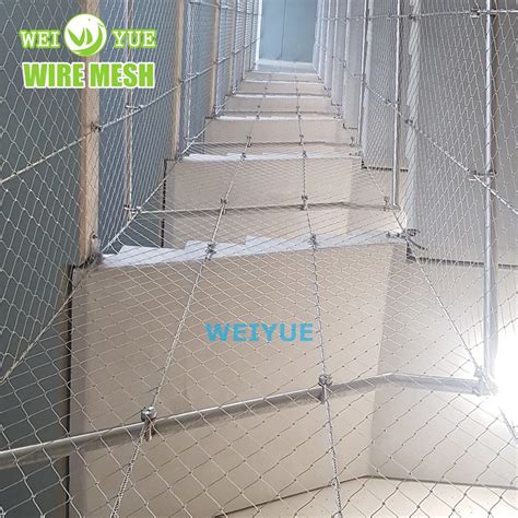 Stainless Steel Wire Rope Mesh Cable Safety Net For Stair Balcony