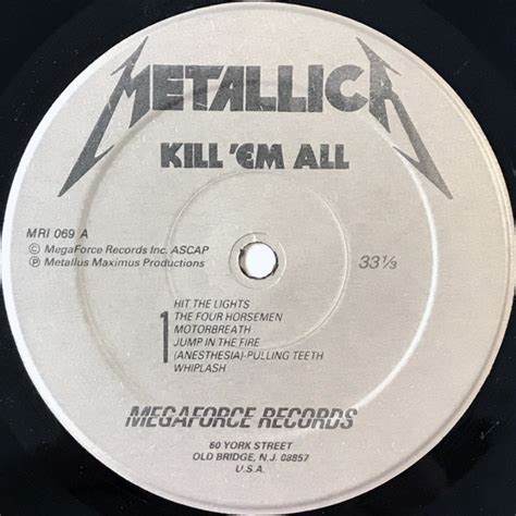 Discos En Dts Metallica Kill Em All Identi