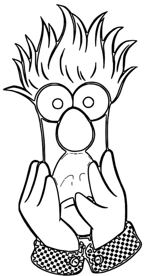 The Muppets Muppets Beaker 3 Cartoon Coloring Page