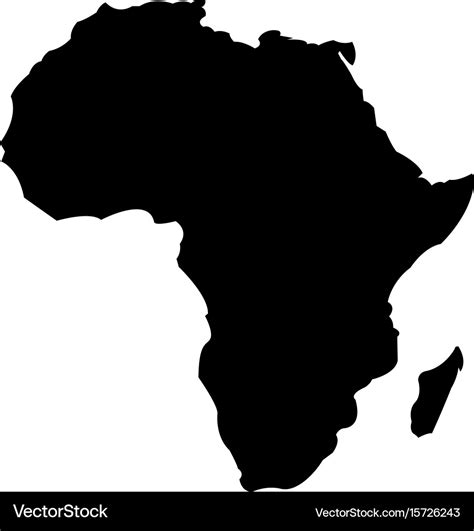Detailed Map Africa Continent In Black Royalty Free Vector My XXX Hot Girl