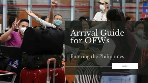 Arrival Guide For Ofws And Tnts Entering The Philippines The Pinoy Ofw