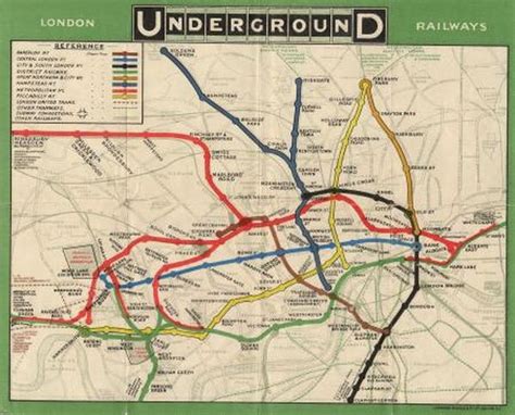 Map Pocket Underground Map Issued By Uerl 1908 London Transport Museum