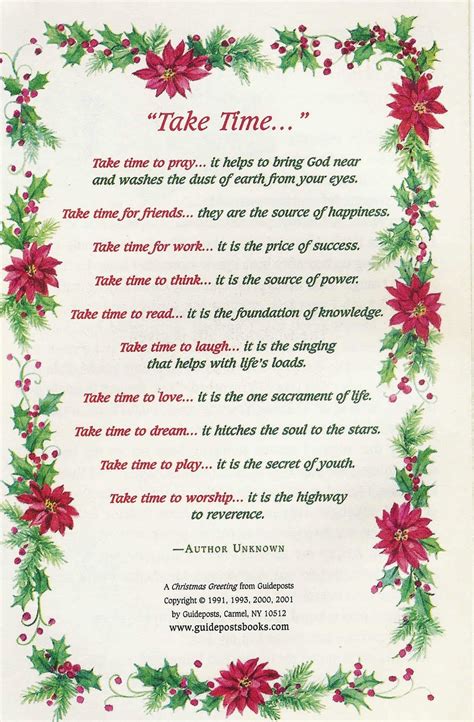 Christmas Poems Critter Sister Journal Take Time For