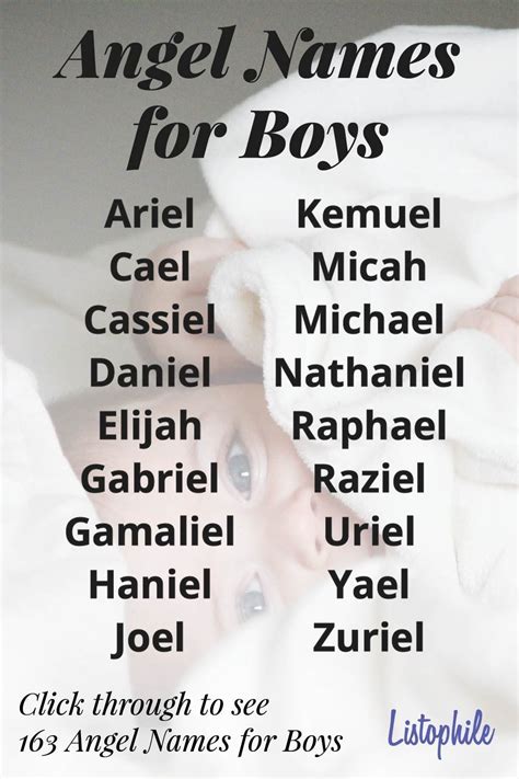 Male Angel Names For Boys Artofit