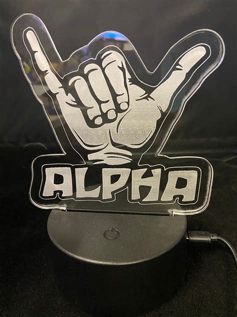 Alpha Phi Alpha Hand Led Light Etsy Norway