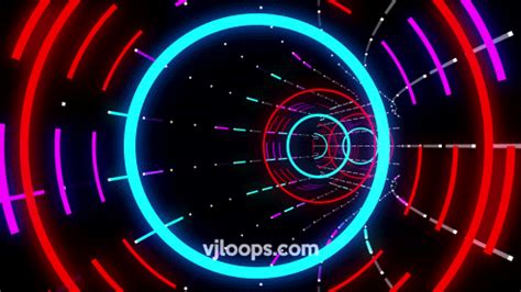 Neon Background  Rounded Neon Red And Blue Lines Background Looped