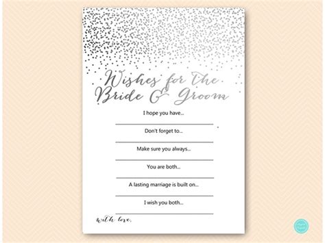 Silver Foil Wishes For The Bride And Groom Card Printabell • Express