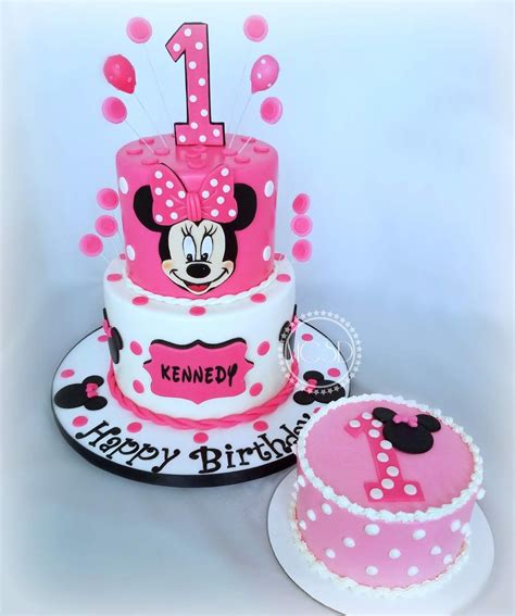 Mickey And Minnie Mouse 1st Birthday Cakes Happy Birthday Flowers