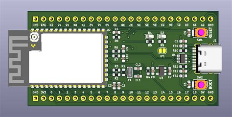 Esp32 Breakout Board With Support For Wider Esp32 Dev