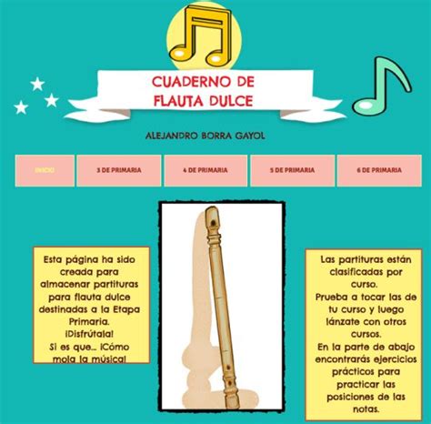 Cuaderno De Flauta Dulce Para Primaria Flauta Enseñanza Musical