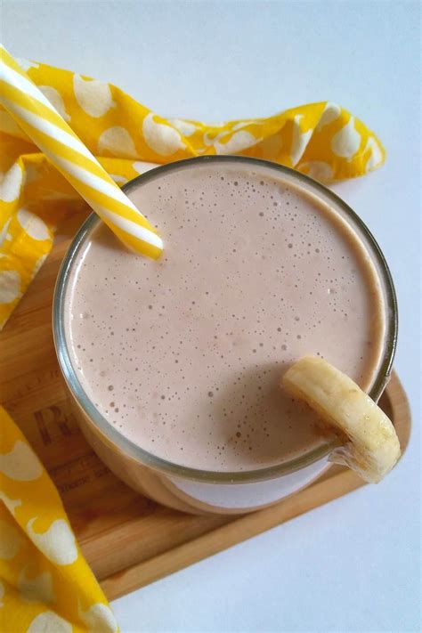 Healthy Banana Milkshake Recipe Spoons Of Flavor