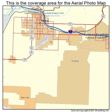 Aerial Photography Map Of Yuma Az Arizona