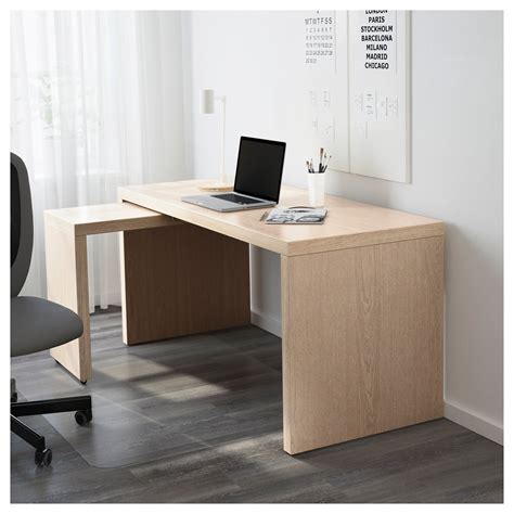 Malm Desk With Pull Out Panel White Ikea Cyprus