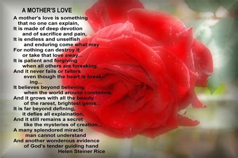 Happy Mothers Day Poem ‘a Mothers Love By Helen Steiner Rice Mothers Day Poems Happy