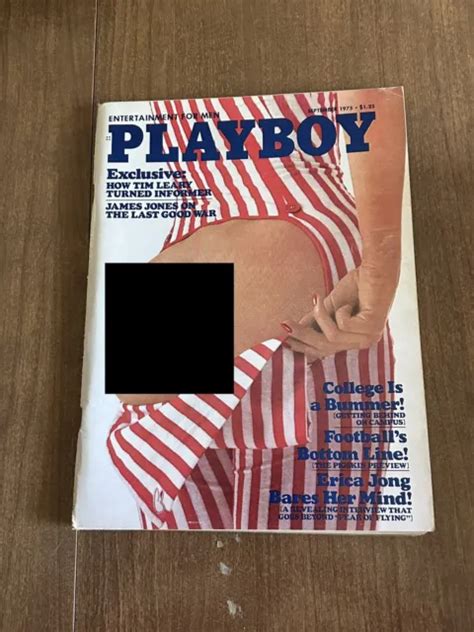 Vtg Playboy Magazine September Timothy Leary Erica Jong Mesina