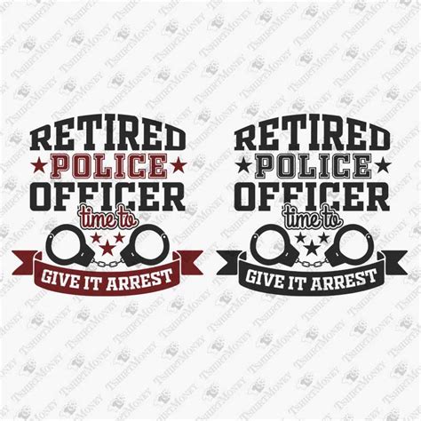 Retired Police Officer Svg Cut File Teedesignery