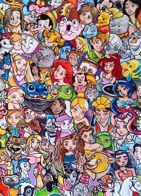 Top 113 Collage De Dibujos De Disney Ginformatemx