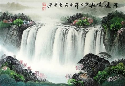 Chinese Waterfall Painting 1146008 45cm X 65cm18〃 X 26〃