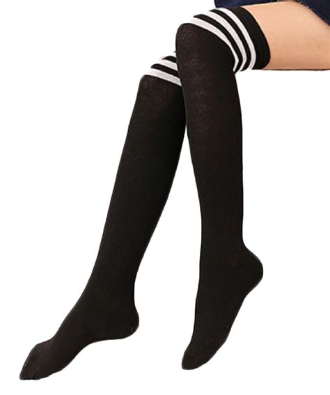 Lovely Annie Womens 6 Pairs Over The Knee Thigh High Knee High Cotton Socks Size 6 9 Random