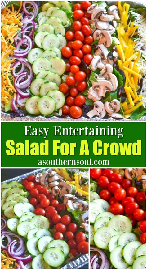 Browse more than 520 recipes for spinach salad, caesar salad, and more. Salad for a crowd with fresh greens, veggies and cheese is ...