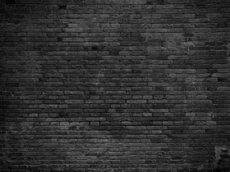 Wall Black Painted Bricks Custom Wallpaper