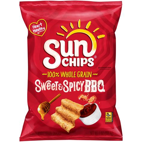 Sun Chips Sweet And Spicy Bbq Whole Grain Snacks 7 Oz Bag
